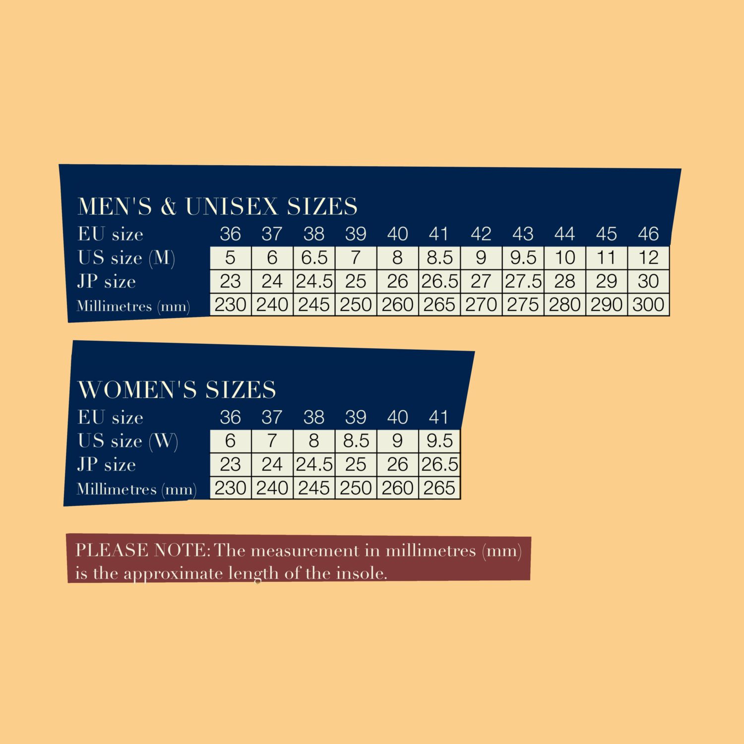 Sale Shoe Size Chart 42 In Stock